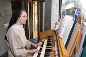 Sr. Anne playing the organ